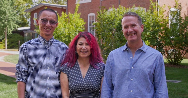 Three UD professors—from left, Yafei Ren, Carla Guerrón Montero and Matt Kinservik